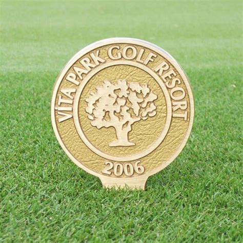 metal tee box markers|Custom Golf Course Tee Markers .